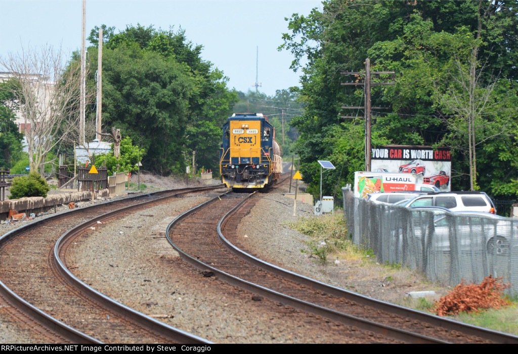 Switched tank cars and westbound